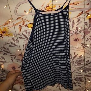 navy striped tank top